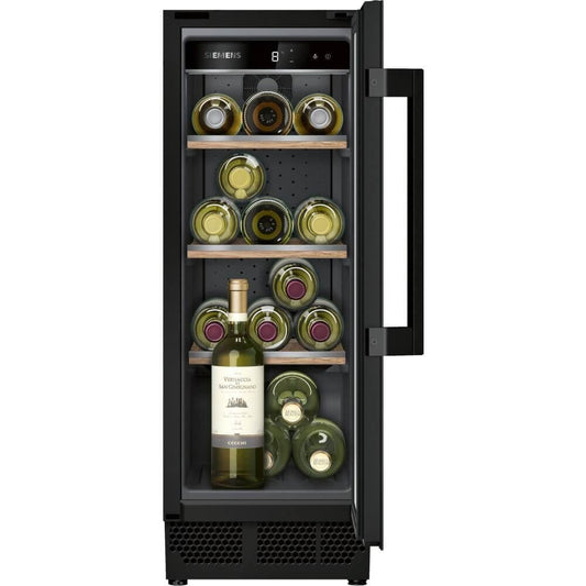 Siemens 30cm Wide iQ500 Built Under Wine Cabinet, Black Holds 21 bottles of wine | Atlantic Electrics
