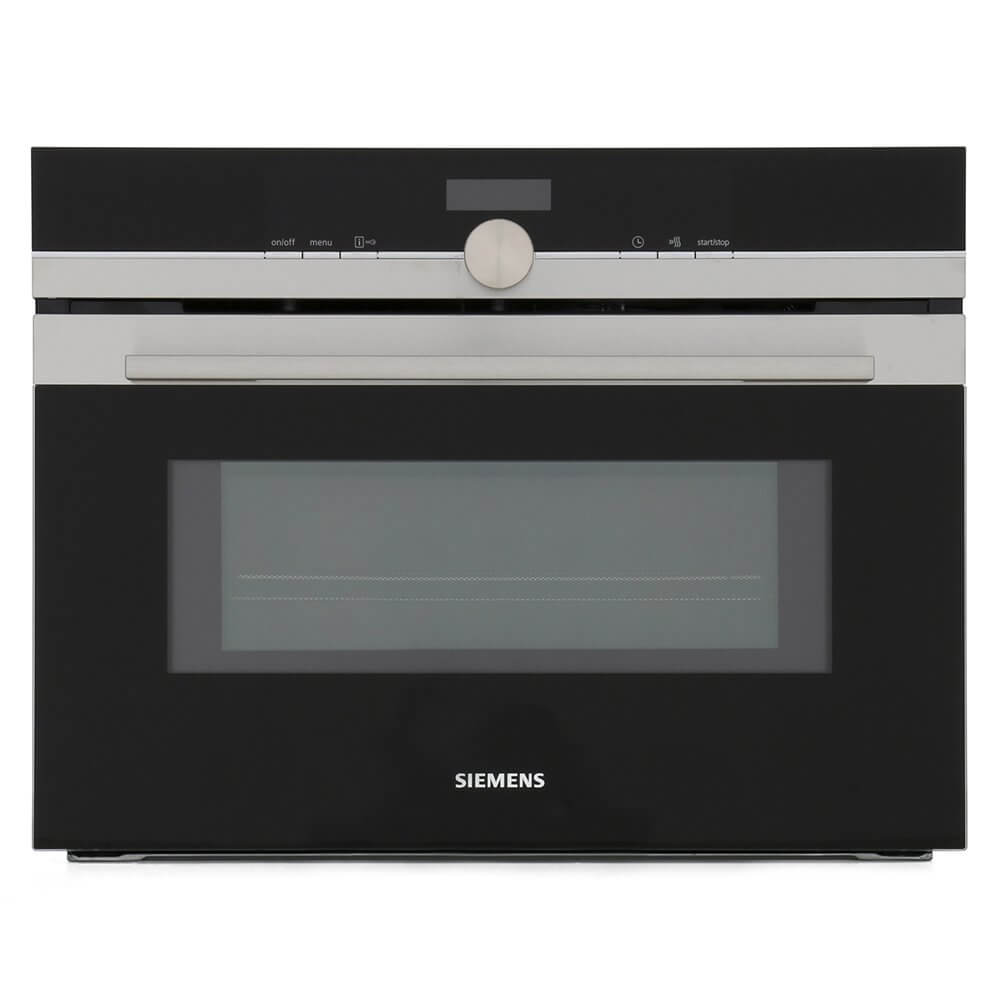 SIEMENS CM633GBS1B iQ700 45 Litre Built-In Compact Oven with Microwave Function, 59.4cm Wide - Stainless Steel | Atlantic Electrics - 39478418833631 