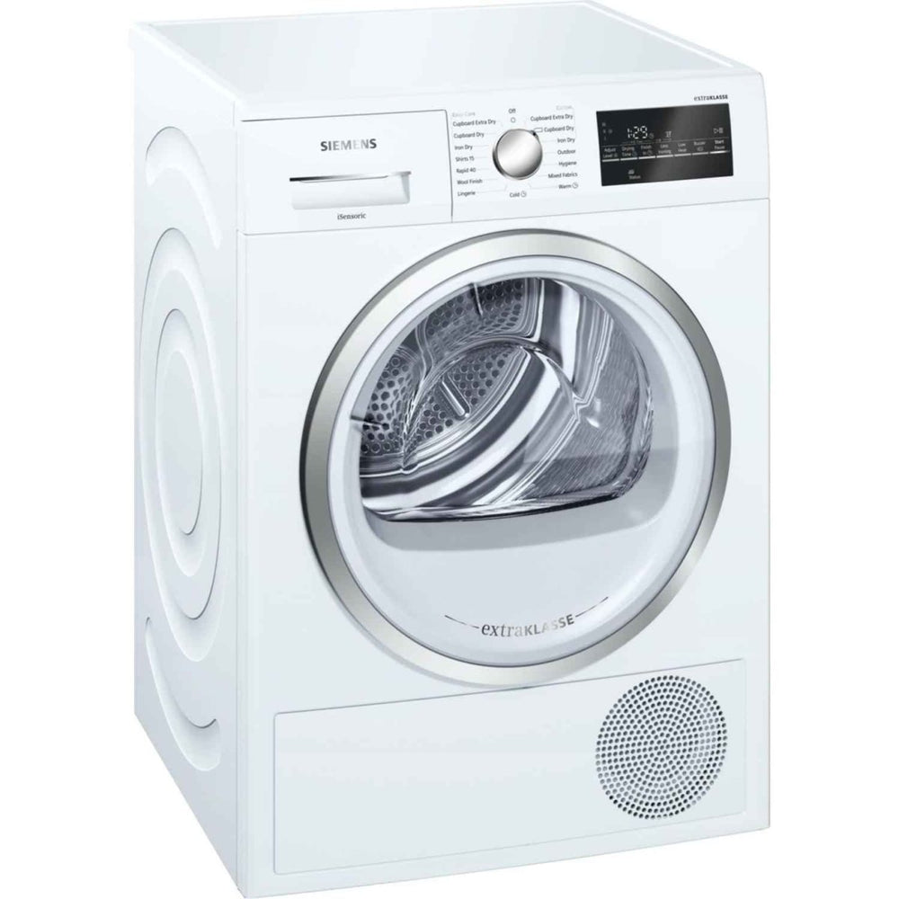 Siemens extraKlasse WT46G491GB iQ500 9kg Condenser Tumble Dryer White - Atlantic Electrics - 39478420275423 
