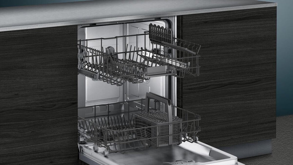Siemens IQ-100 SN61IX12TG Wifi Connected Fully Integrated Standard Dishwasher - Black Control Panel | Atlantic Electrics - 39478424174815 