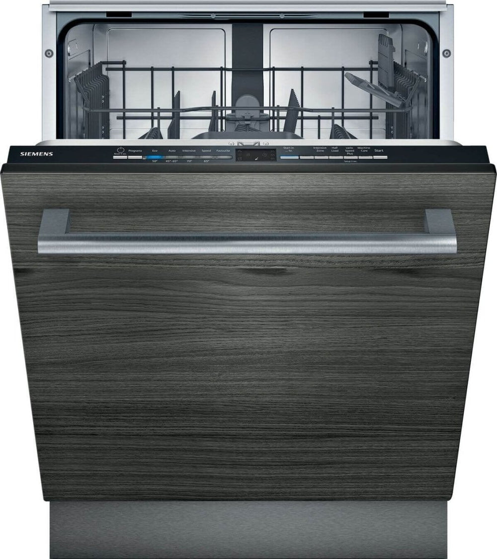 Siemens IQ-100 SN61IX12TG Wifi Connected Fully Integrated Standard Dishwasher - Black Control Panel | Atlantic Electrics - 39478424010975 