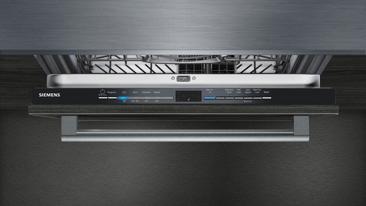 Siemens IQ-100 SN61IX12TG Wifi Connected Fully Integrated Standard Dishwasher - Black Control Panel - Atlantic Electrics