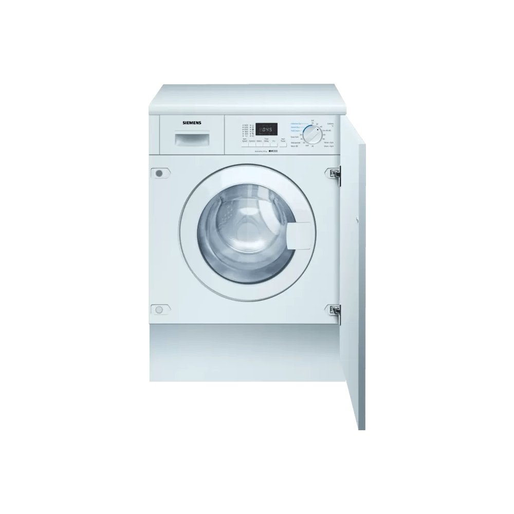 SIEMENS WK14D322GB iQ300 52 Litre 7+4Kg Integrated Washer Dryer, 59.5cm Wide - White | Atlantic Electrics - 39478428729567 