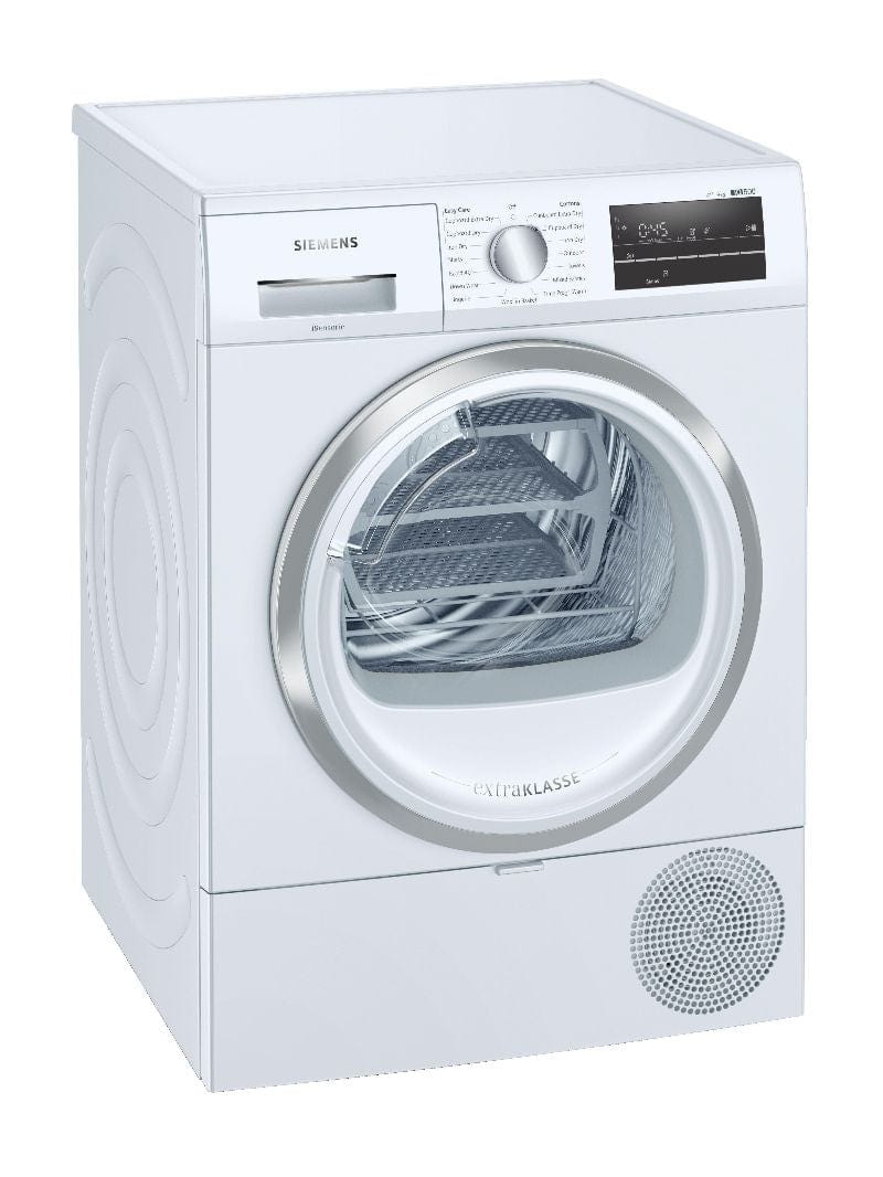 Siemens WT47RT90GB 9kg iQ500 Heat Pump Tumble Dryer - White | Atlantic Electrics
