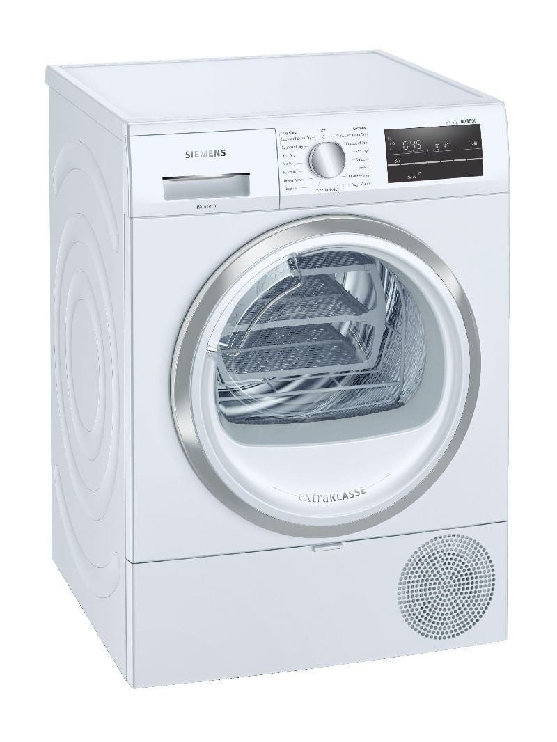 Siemens WT47RT90GB 9kg iQ500 Heat Pump Tumble Dryer - White - Atlantic Electrics - 39478428565727 