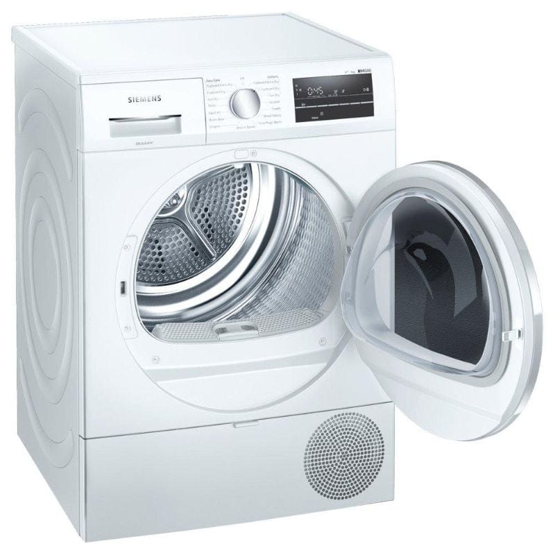 Siemens WT47RT90GB 9kg iQ500 Heat Pump Tumble Dryer - White - Atlantic Electrics - 39478428631263 