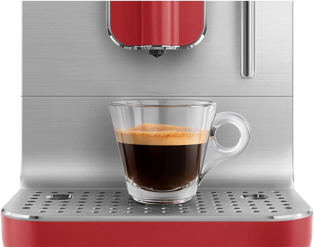 Smeg BCC02RDMUK Retro Bean to Cup Coffee Machine With Steam Wand - Red | Atlantic Electrics