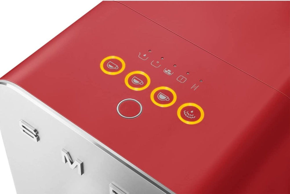 Smeg BCC02RDMUK Retro Bean to Cup Coffee Machine With Steam Wand - Red | Atlantic Electrics - 39478430335199 