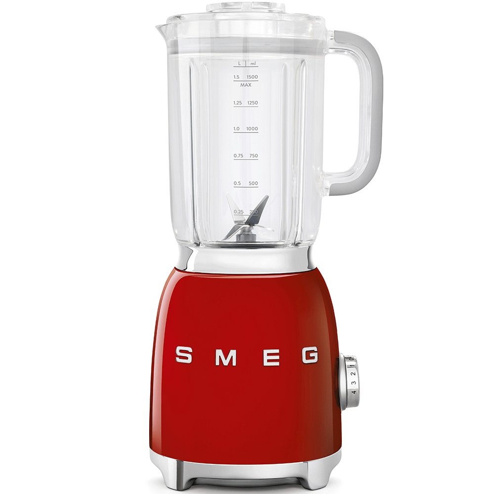 SMEG BLF01RDUK 50's Style Blender, 4 Speeds, 800W, 19.7cm Wide - Red | Atlantic Electrics