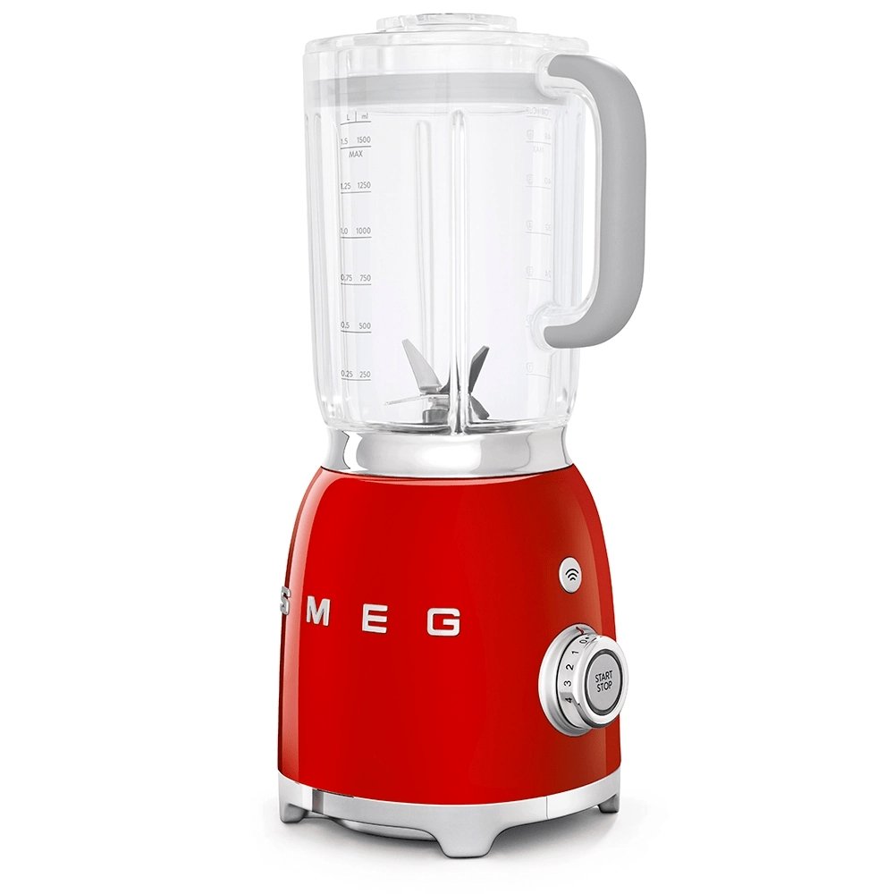 SMEG BLF01RDUK 50's Style Blender, 4 Speeds, 800W, 19.7cm Wide - Red | Atlantic Electrics