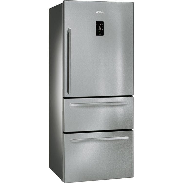 SMEG FT41BXE 74Cm Frost Free Fridge Freezer 1 Door, 2 Drawers Stainless Steel - A+ Rated - Atlantic Electrics - 39478429057247 
