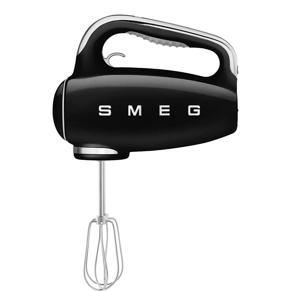 Smeg HMF01BLUK 50's Style Hand Mixer, 9 Speeds, 250W, 22cm Wide - Black | Atlantic Electrics - 39478435905759 