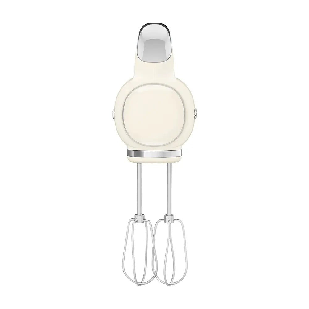 Smeg HMF01CRUK 50's Style Lightweight Electric Hand Mixer, Includes 2 Dough Hooks, 2 Optimus Whisks and 2 Wire Whisks - Cream | Atlantic Electrics - 40236846285023 