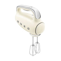 Thumbnail Smeg HMF01CRUK 50's Style Lightweight Electric Hand Mixer, Includes 2 Dough Hooks, 2 Optimus Whisks and 2 Wire Whisks - 40236846514399