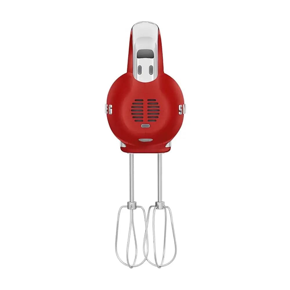 Smeg HMF01RDUK Retro Hand Mixer, 9 Speeds, 22cm Wide - Red | Atlantic Electrics - 39478435872991 