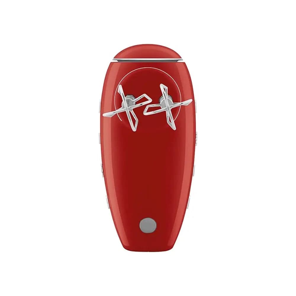 Smeg HMF01RDUK Retro Hand Mixer, 9 Speeds, 22cm Wide - Red | Atlantic Electrics - 39478435610847 