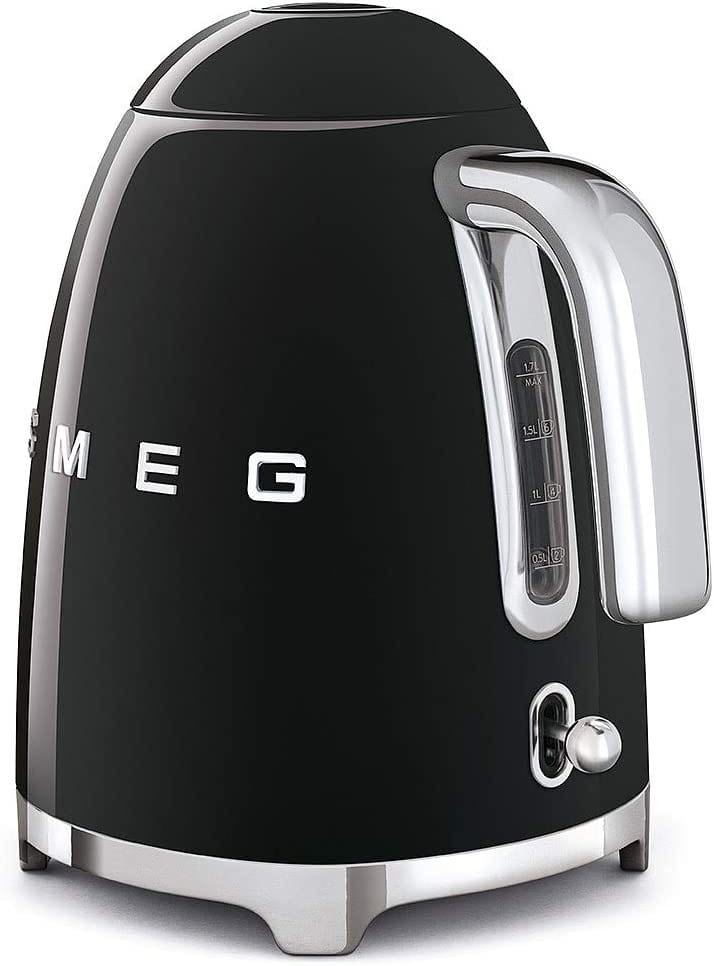 SMEG KLF03BLUK 1.7 Litre Retro Style Kettle - Black | Atlantic Electrics