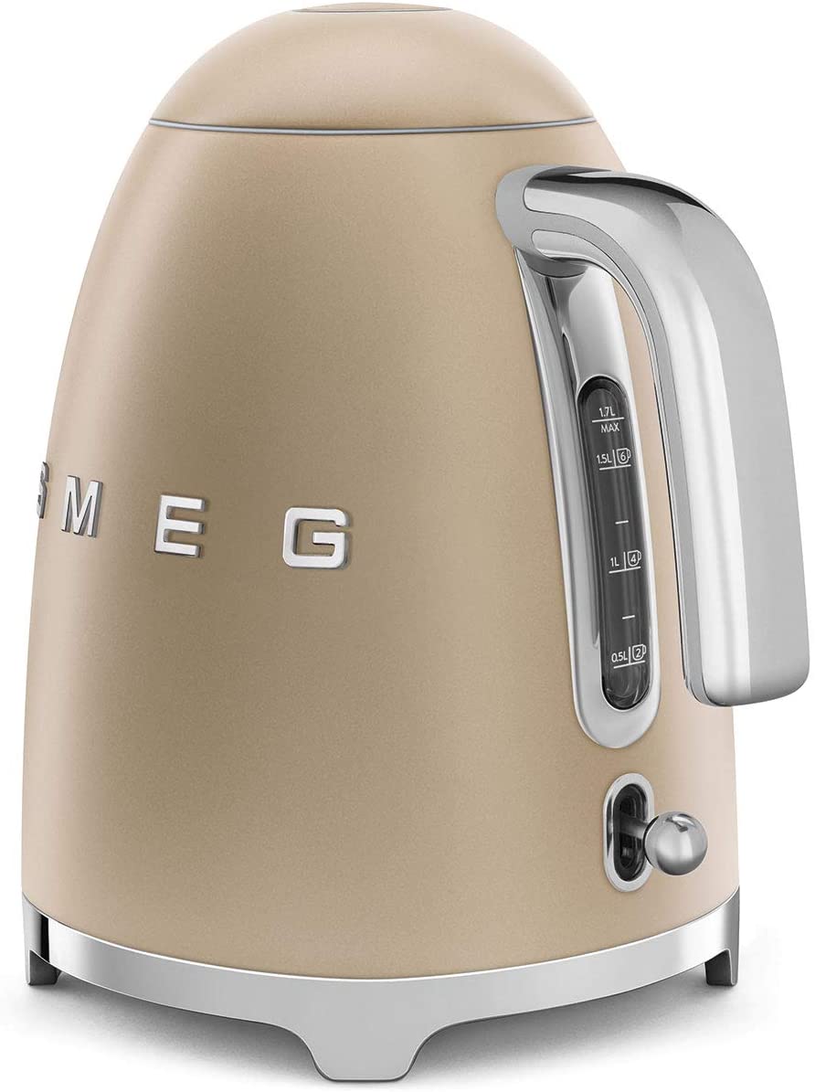 SMEG KLF03CHMUK 1.7 Litre Retro Style Kettle - Matte Champagne Gold | Atlantic Electrics - 39478433349855 