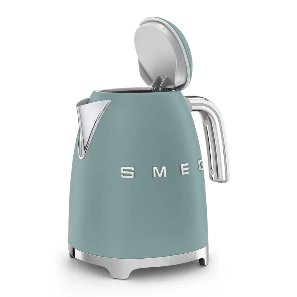 SMEG KLF03EGMUK 3kW 1.7 Litre 50s Style Cordless Kettle - Emerald Green | Atlantic Electrics - 41098355343583 