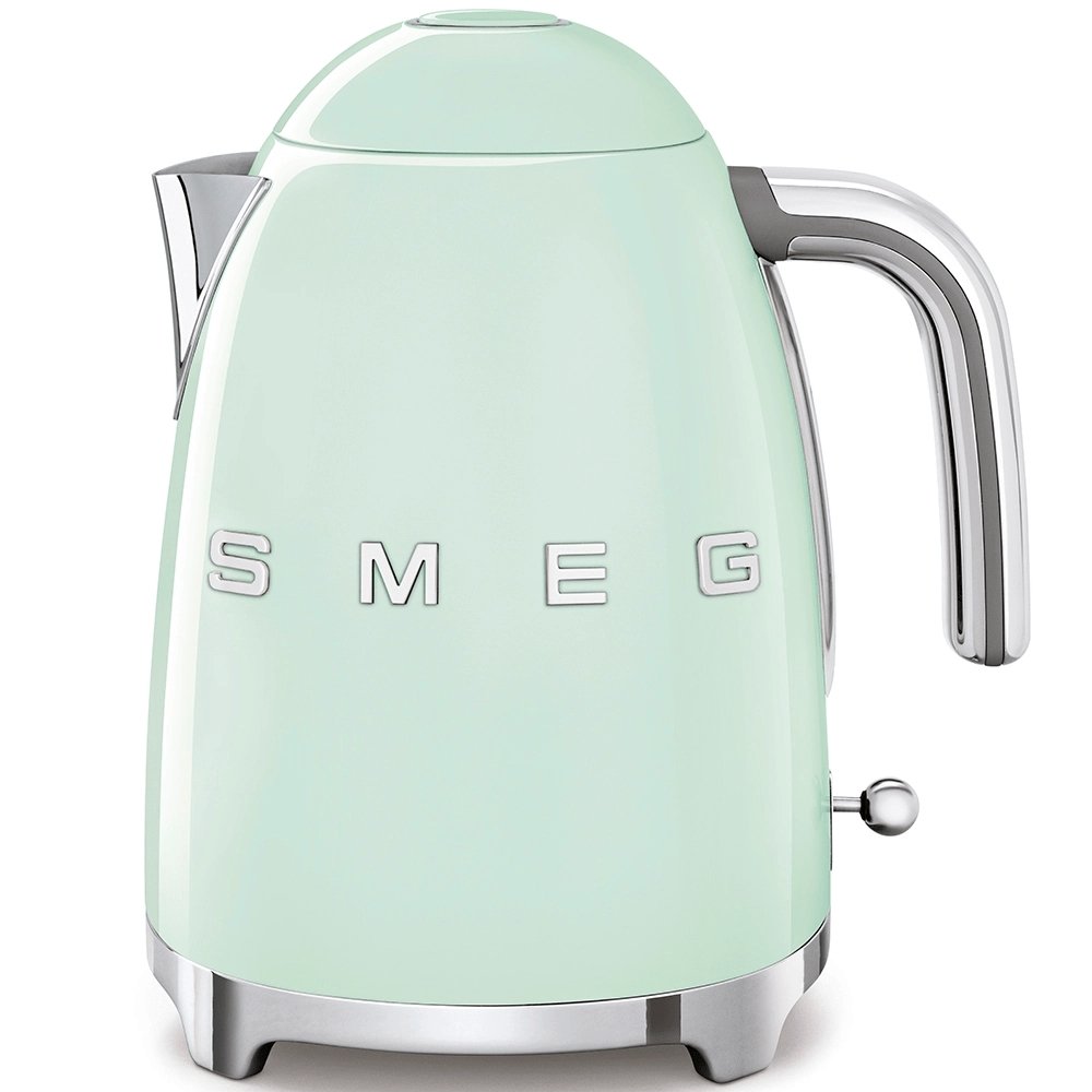 SMEG KLF03PGUK 1.7 Litre 50's Style Kettle, 22.6cm Wide - Pastel Green | Atlantic Electrics - 39478434496735 