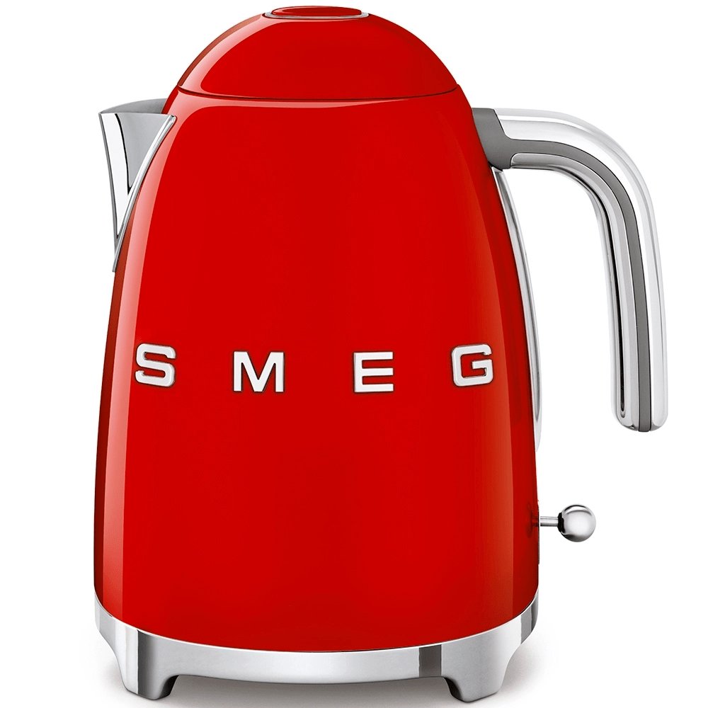 SMEG KLF03RDUK 1.7 Litre 50's Style Kettle, 22.6cm Wide - Red | Atlantic Electrics - 39478435479775 