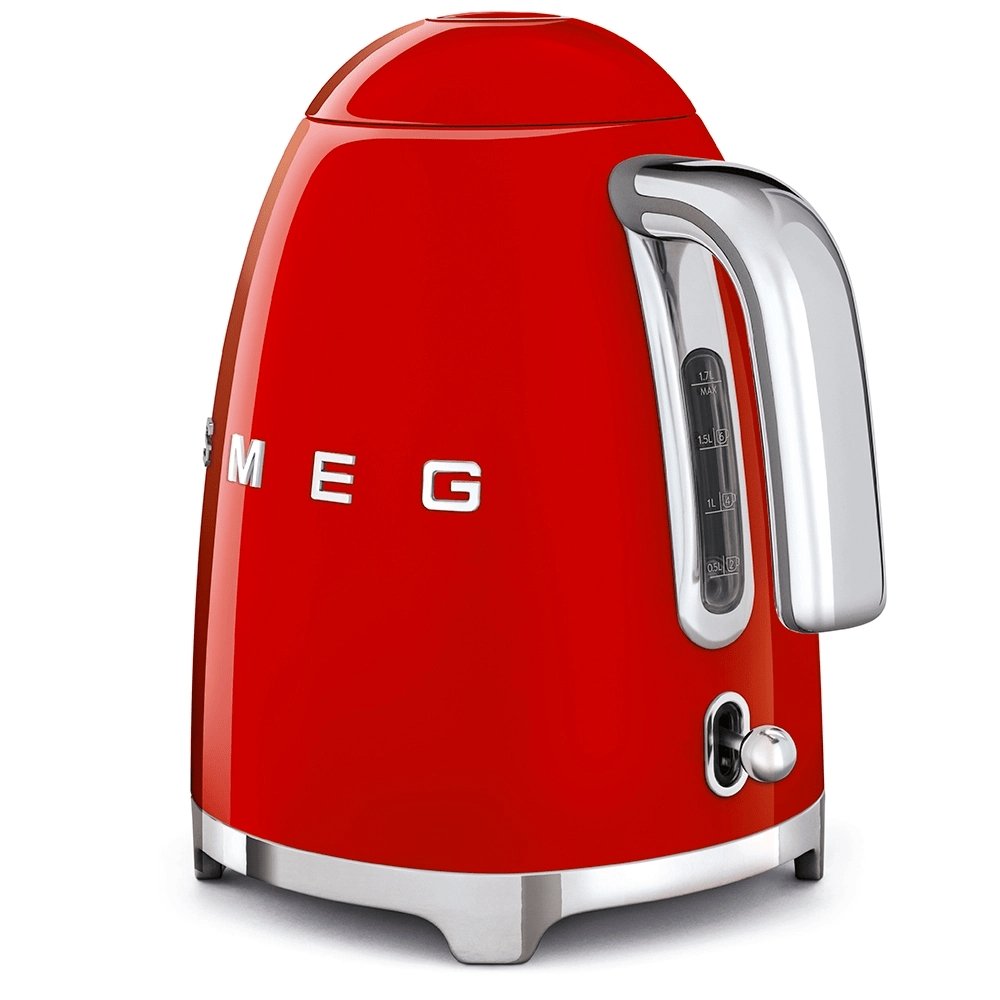 SMEG KLF03RDUK 1.7 Litre 50's Style Kettle, 22.6cm Wide - Red | Atlantic Electrics