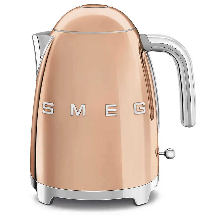 SMEG KLF03RGUK 1.7 Litre 50's Style Kettle, 22.6cm Wide - Rose Gold | Atlantic Electrics - 41098355015903 