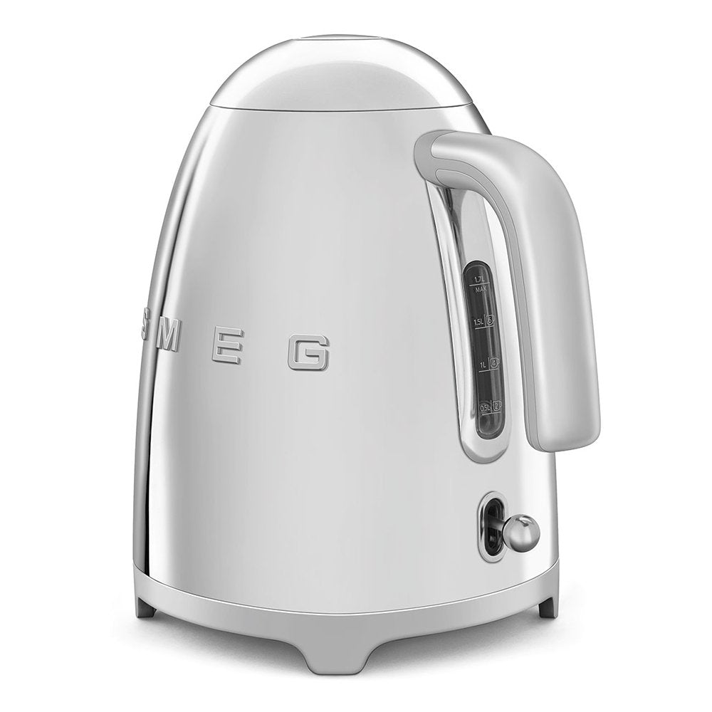 Smeg KLF03SSUK 1.7 Litre 50's Style Kettle, 22.6cm Wide - Stainless Steel | Atlantic Electrics - 39478437707999 
