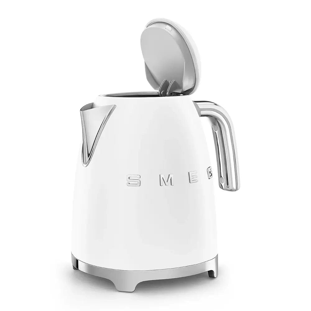 Smeg KLF03WHMUK 1.7 Litre 50's Style Kettle, 22.6cm Wide - Matte White | Atlantic Electrics