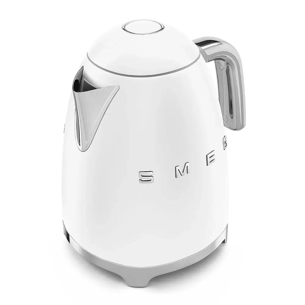 Smeg KLF03WHMUK 1.7 Litre 50's Style Kettle, 22.6cm Wide - Matte White | Atlantic Electrics - 39478439674079 