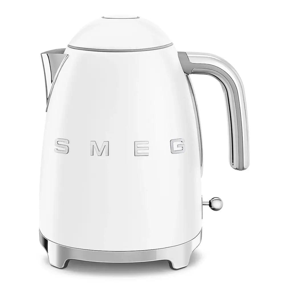 Smeg KLF03WHMUK 1.7 Litre 50's Style Kettle, 22.6cm Wide - Matte White | Atlantic Electrics - 39478439543007 