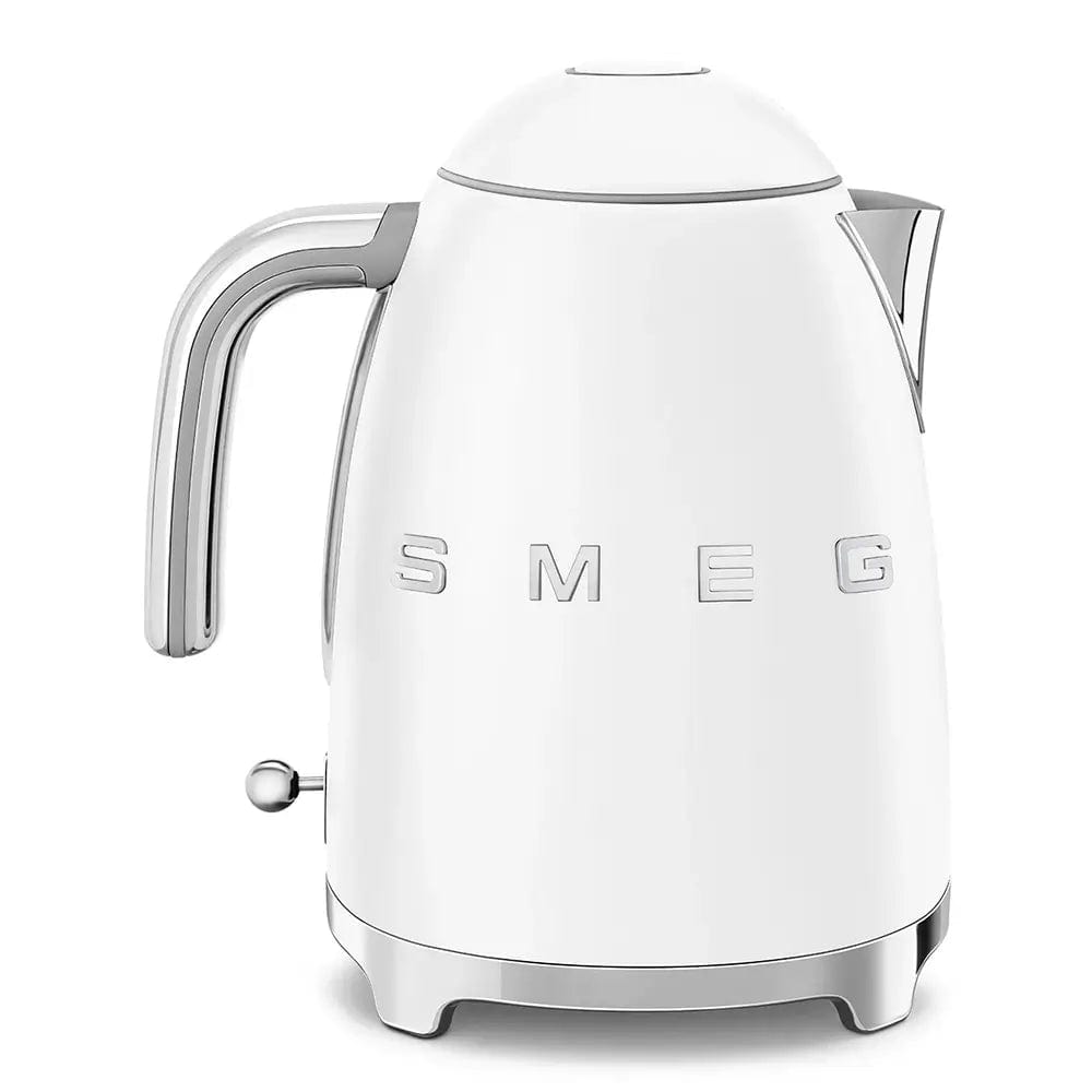 Smeg KLF03WHMUK 1.7 Litre 50's Style Kettle, 22.6cm Wide - Matte White | Atlantic Electrics - 39478439739615 