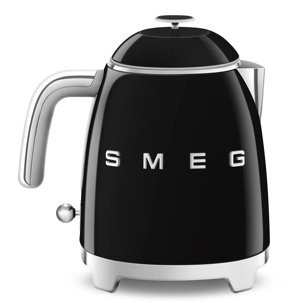 Smeg KLF05BLUK 0.8L Mini Kettle Black, Retro 50's Style, Anti-Slip Base, Auto Shut Off, 1400W | Atlantic Electrics - 40182537912543 