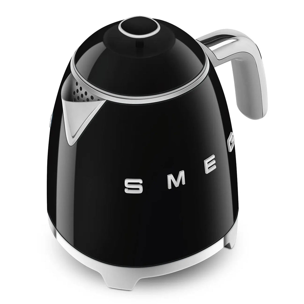 Smeg KLF05BLUK 0.8L Mini Kettle Black, Retro 50's Style, Anti-Slip Base, Auto Shut Off, 1400W | Atlantic Electrics - 40182537847007 