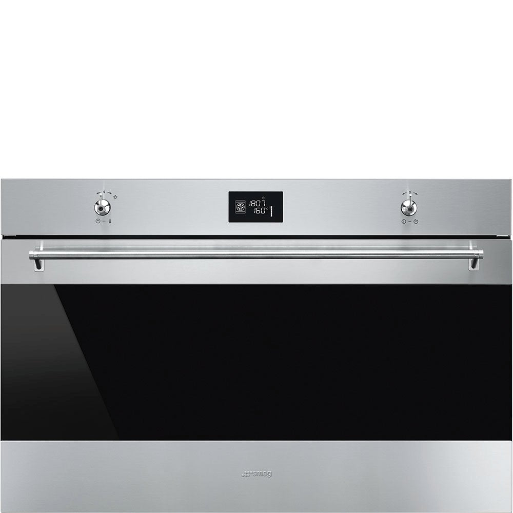 Smeg SF9390X1 115 Litre Built-In Classic Electric Oven, Thermo-ventilated, 89.6cm Wide - Stainless Steel - Atlantic Electrics
