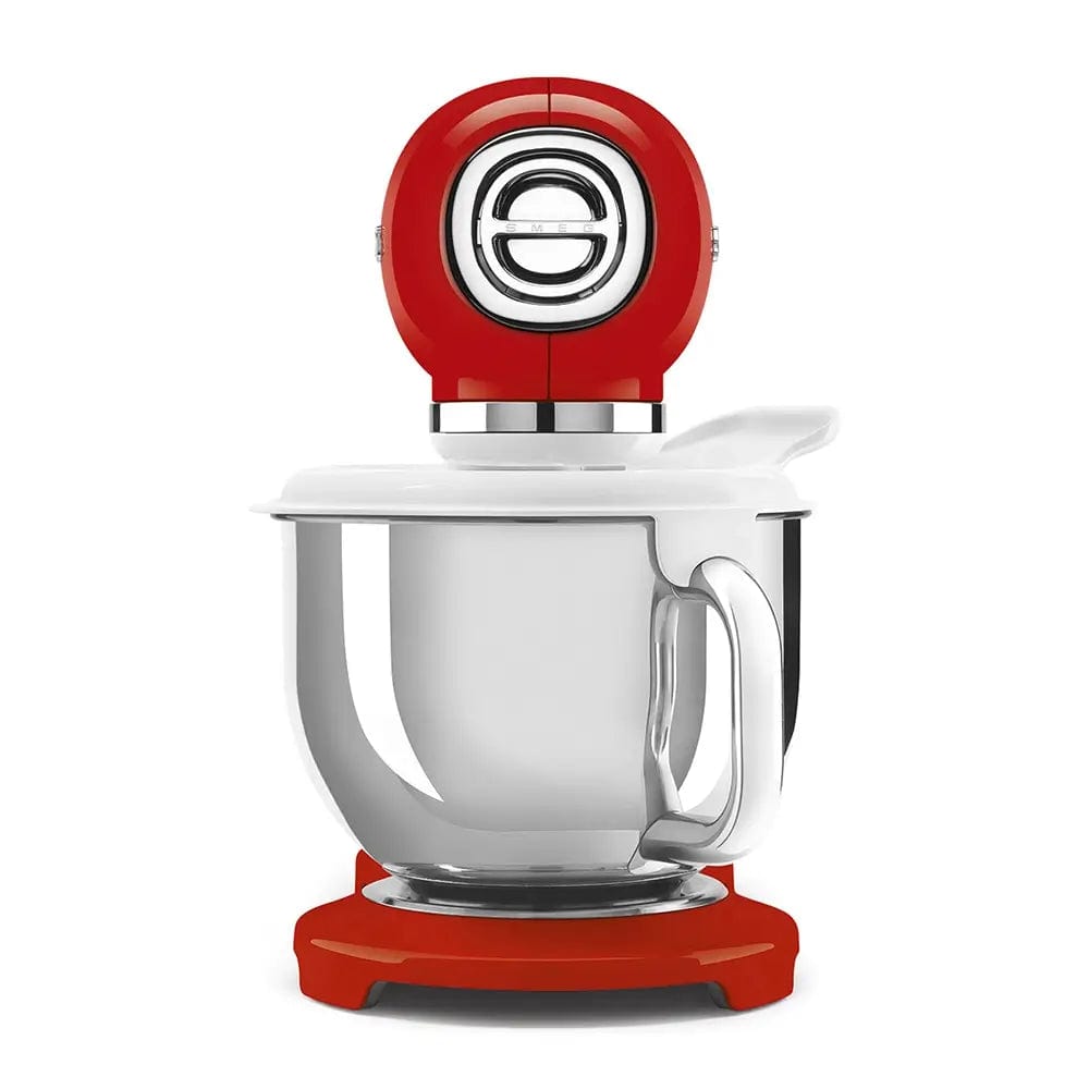 Smeg SMF03RDUK 50's Style Stand Mixer, 4.8 Litre Bowl Capacity, 10 Speeds, 40.5cm Wide - Red | Atlantic Electrics - 39478452682975 