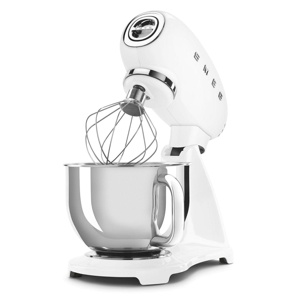 Smeg SMF03WHUK 4.8 Litre 50's Style Stand Mixer - White | Atlantic Electrics