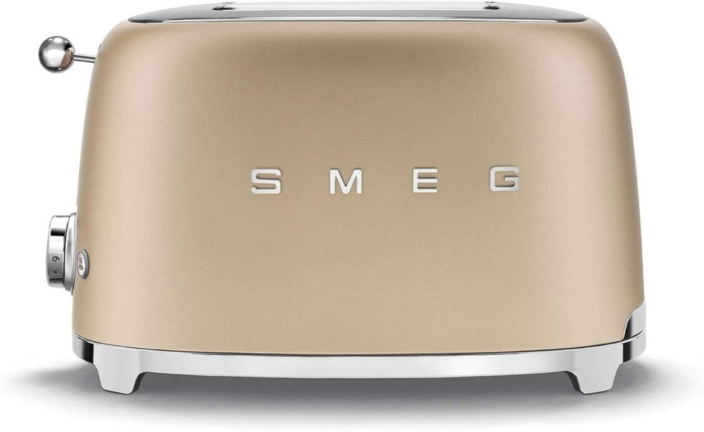 SMEG TSF01CHMUK 2-Slice Toaster - Matte Champagne Gold | Atlantic Electrics - 39478451339487 
