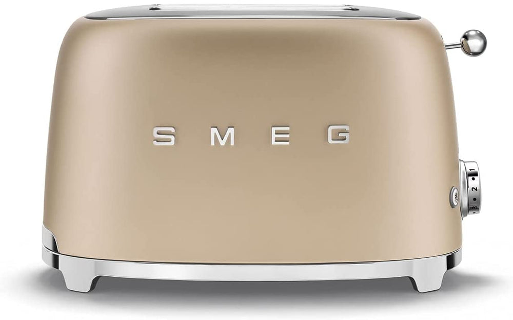 SMEG TSF01CHMUK 2-Slice Toaster - Matte Champagne Gold | Atlantic Electrics - 39478451175647 