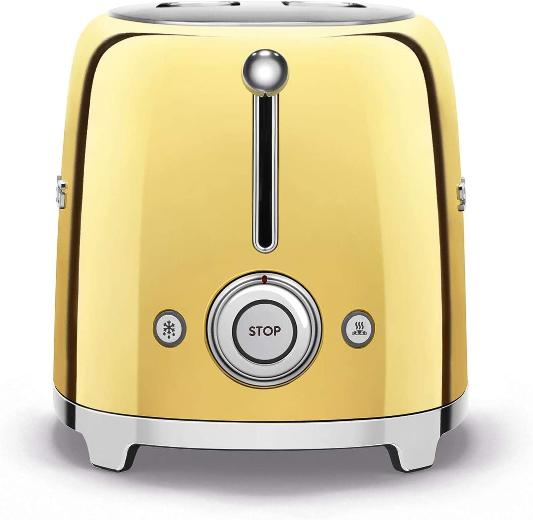 SMEG TSF01GOUK 2-Slice Toaster - Gold | Atlantic Electrics