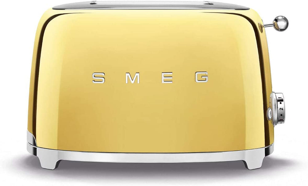 SMEG TSF01GOUK 2-Slice Toaster - Gold | Atlantic Electrics - 39478450946271 