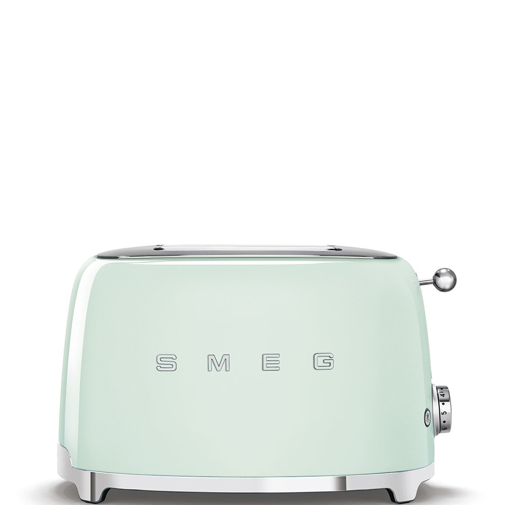 SMEG TSF01PGUK 50's Style 2 Slice Toaster, 31cm Wide - Pastel Green | Atlantic Electrics - 39478451732703 