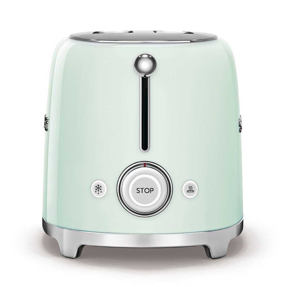 SMEG TSF01PGUK 50's Style 2 Slice Toaster, 31cm Wide - Pastel Green | Atlantic Electrics - 39478451831007 