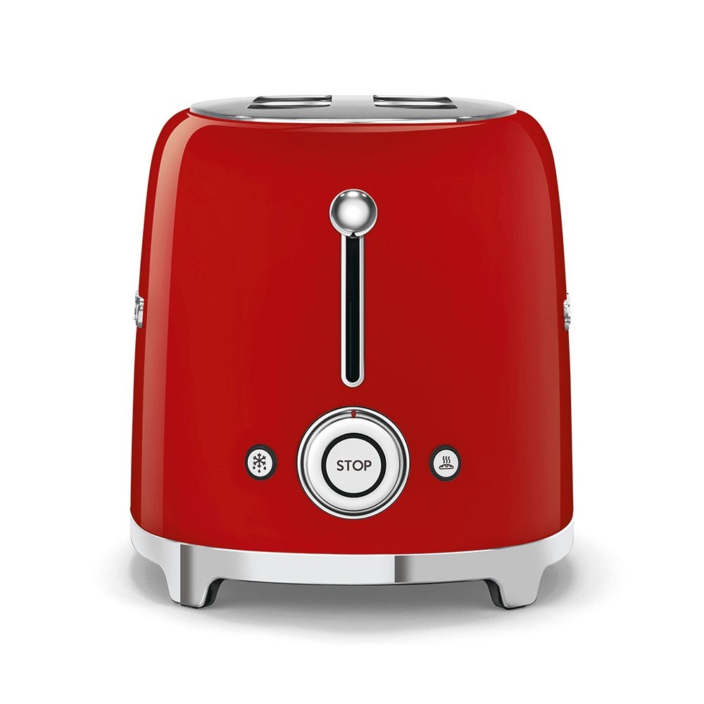 SMEG TSF01RDUK 31cm Wide 50's Style 2 Slice Toaster - Red | Atlantic Electrics - 39478451110111 