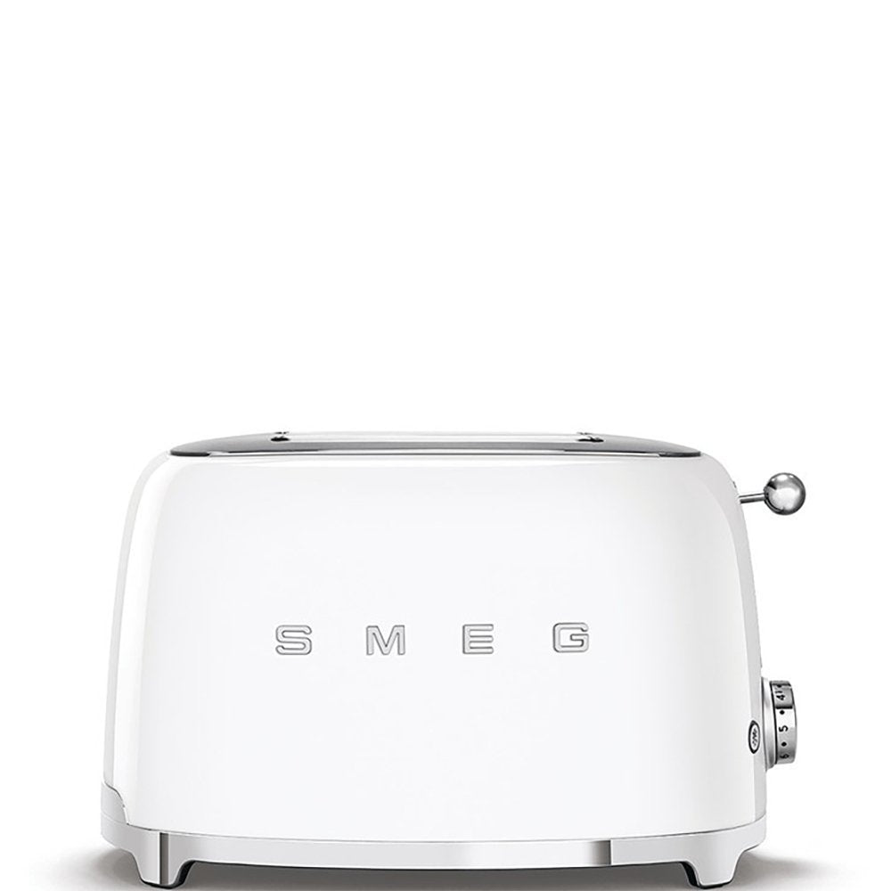 SMEG TSF01WHUK Retro Style 2 Slice Toaster, 31cm Wide - White - Atlantic Electrics