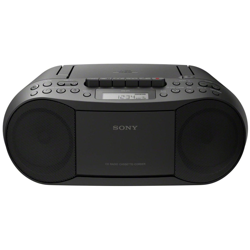 Sony CFDS70BCEK Cass-CD-Radio Boom Box 2 x 1.7w RMS 30 Radio Presets | Atlantic Electrics - 39478463922399 