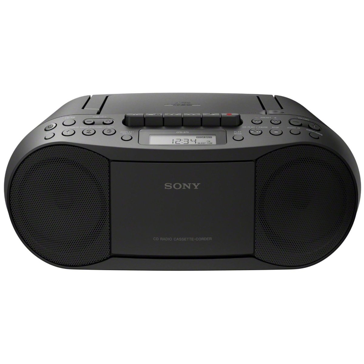 Sony CFDS70BCEK Cass-CD-Radio Boom Box 2 x 1.7w RMS 30 Radio Presets | Atlantic Electrics