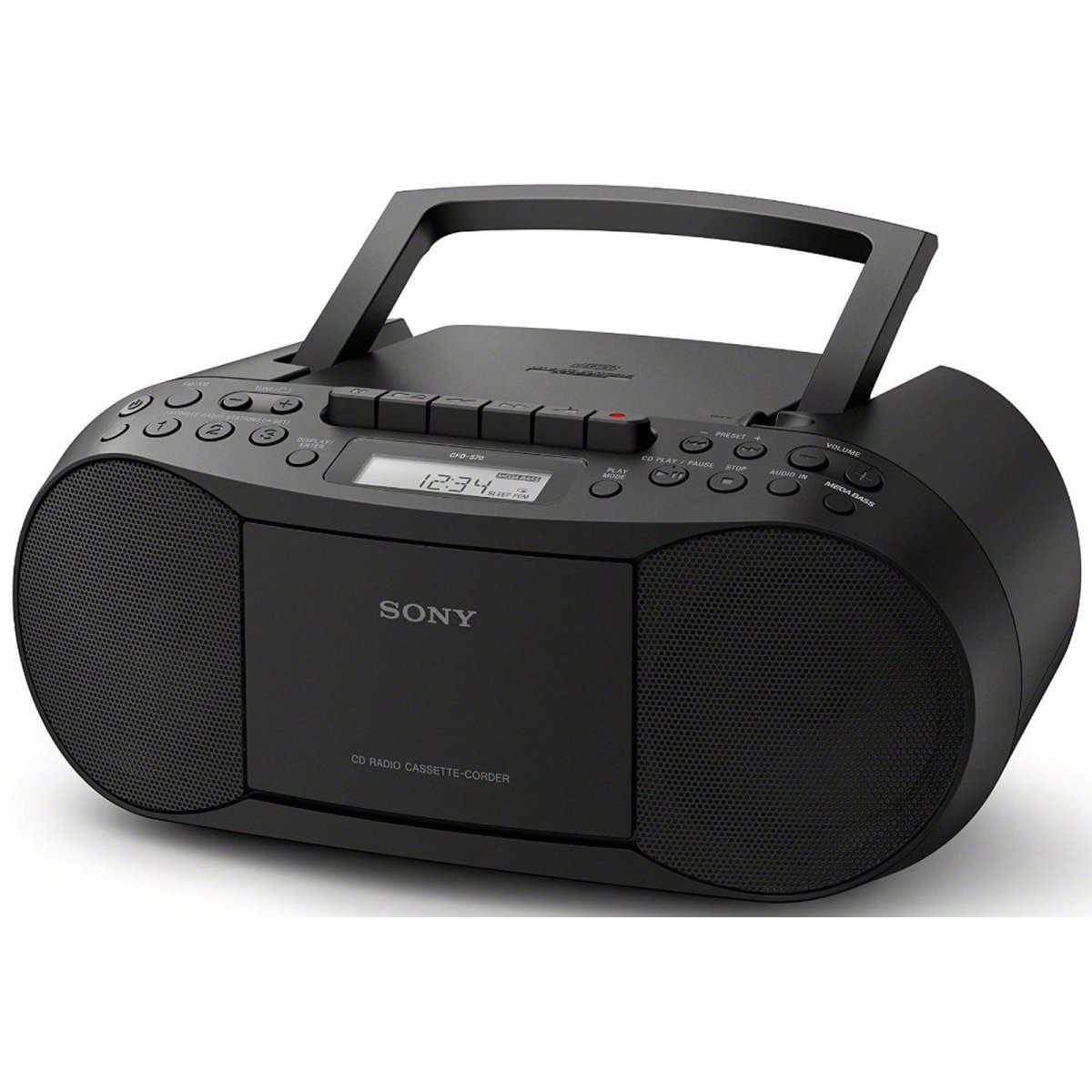 Sony CFDS70BCEK Cass-CD-Radio Boom Box 2 x 1.7w RMS 30 Radio Presets | Atlantic Electrics