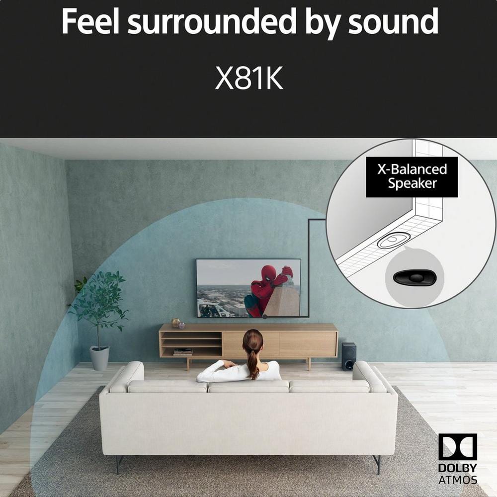 Sony KD75X81KU 75" 4K Ultra HD HDR Google TV | Atlantic Electrics - 39478499049695 