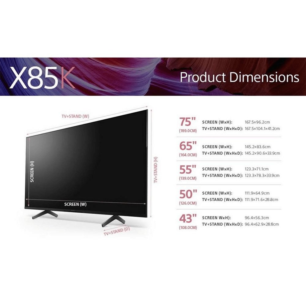 Sony KD75X85KU 75" 4K Ultra HD HDR Google TV | Atlantic Electrics